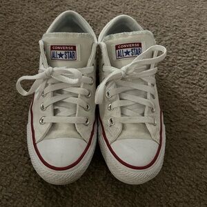 Converse All Star White and Red Sneakers